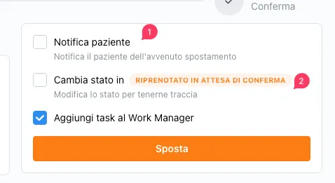 Opzioni spostamento